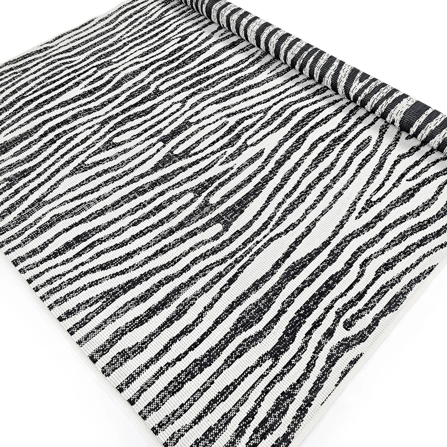 Teppich für innen und außen - utomhusmatta - Vaura (schwarz/weiß)