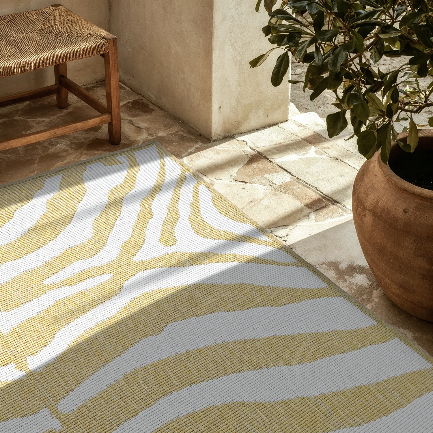 Teppich für innen und außen - utomhusmatta - Winona (gelb)