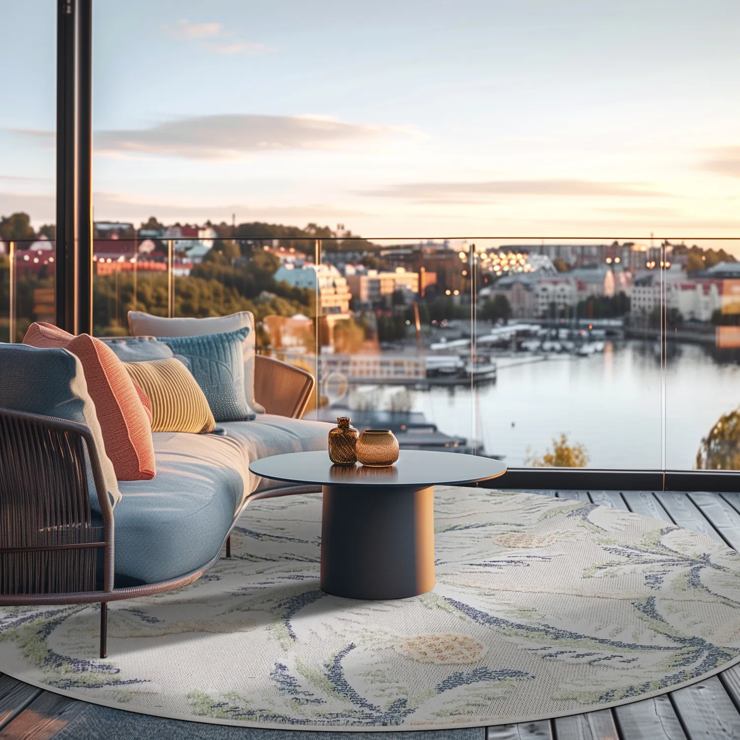 Runde Teppiche - Indoor/Outdoor Roma (multi)