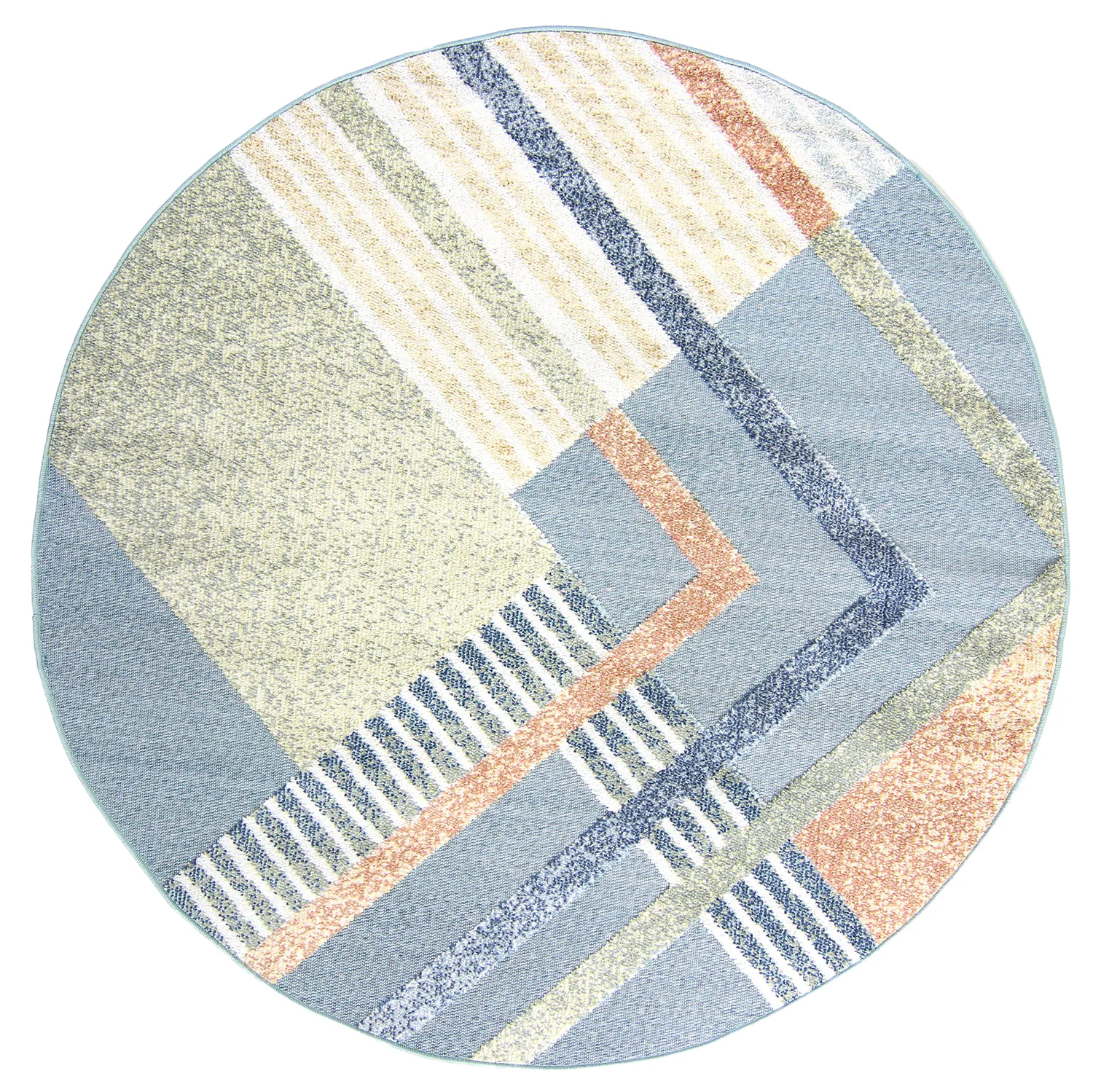 Tapis rond - Indoor/Outdoor Trivia (bleu/multi)