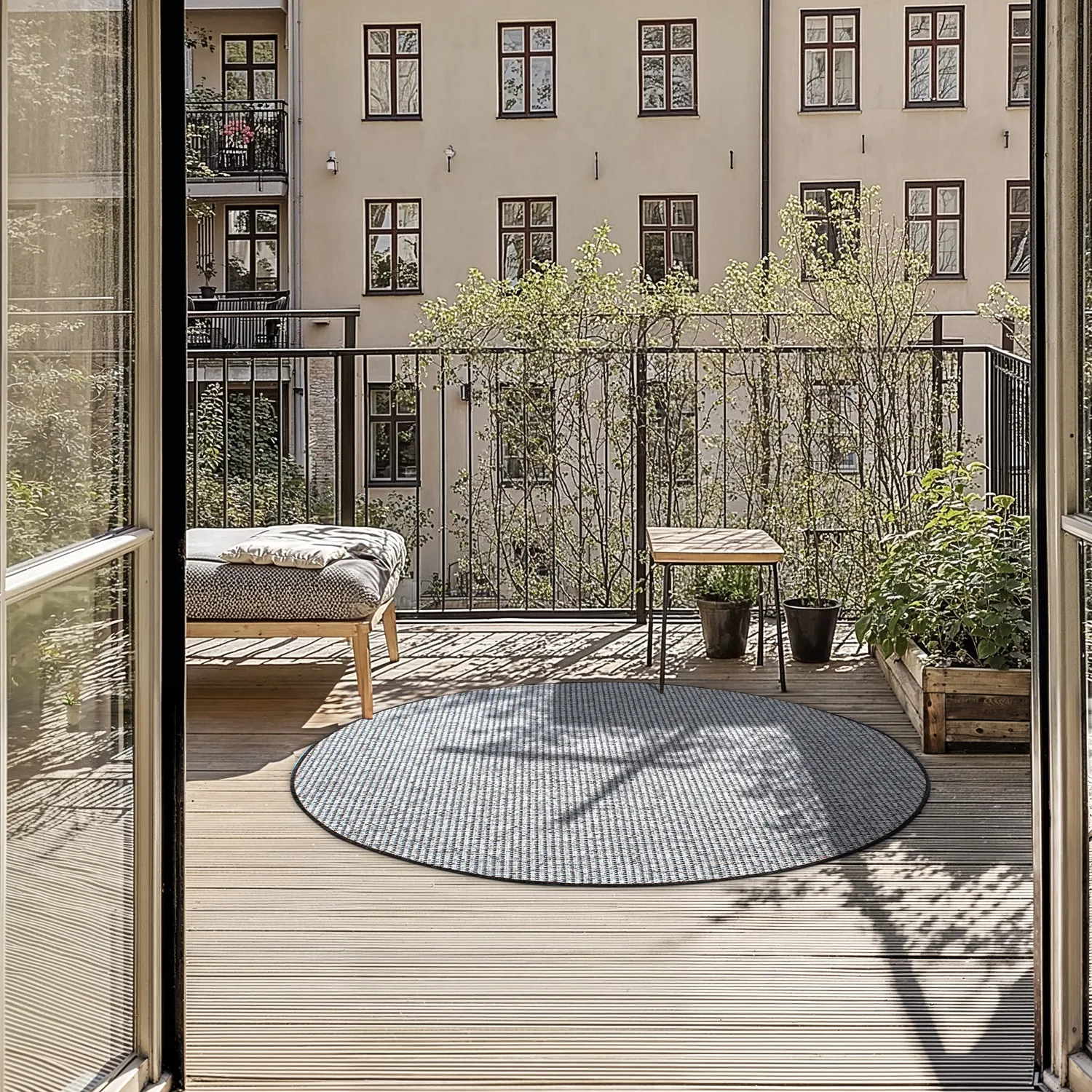 Rund Teppich - Bergen (anthrazit)