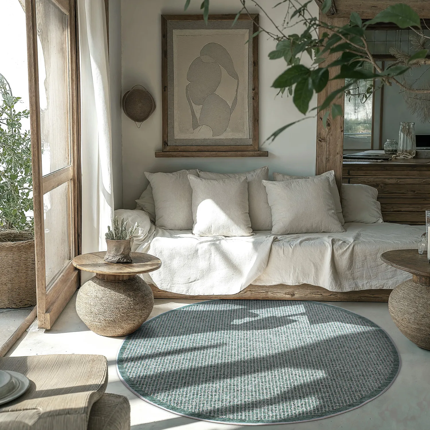 Rund Teppich - Tromsø (grün)