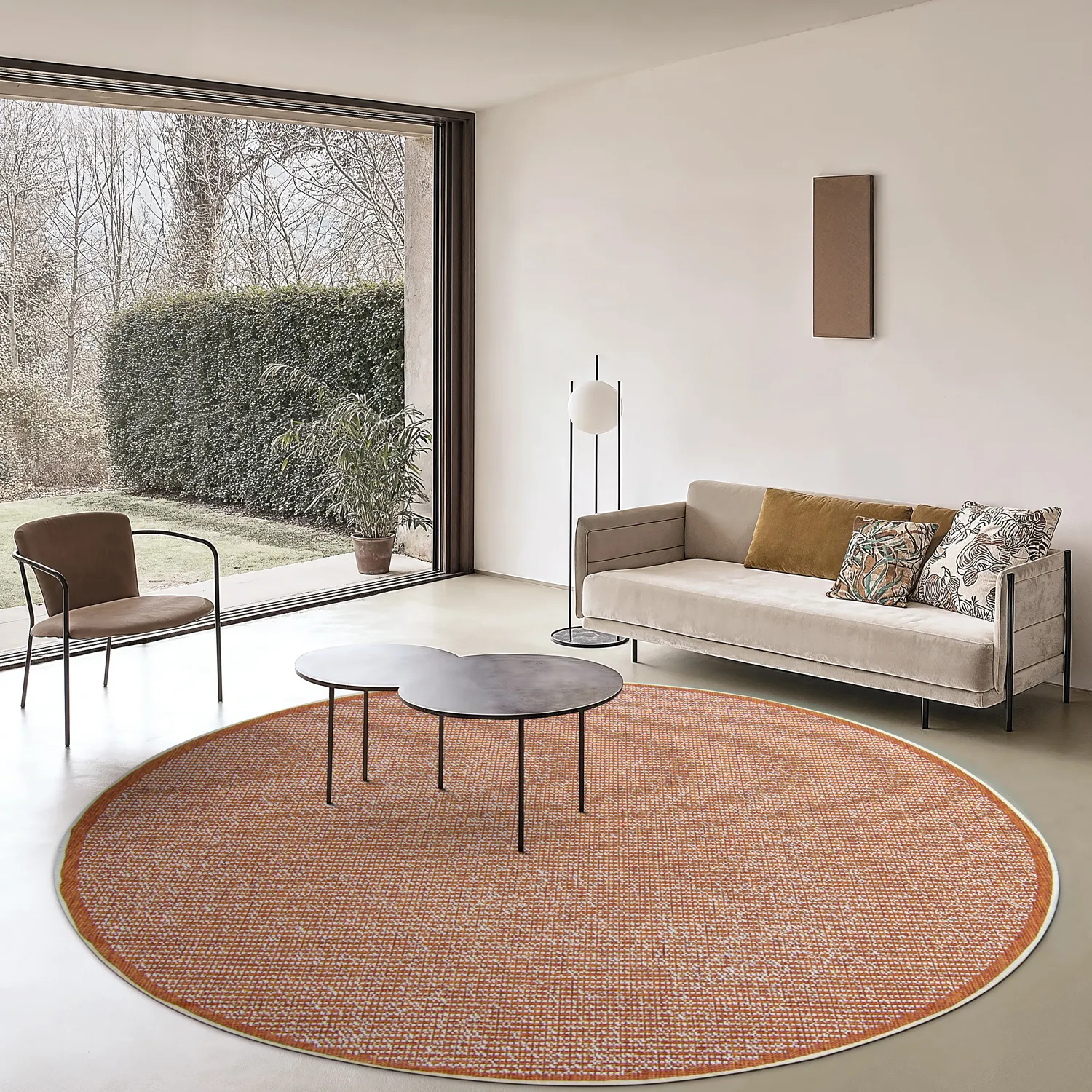 Rund Teppich - Tromsø (orange)