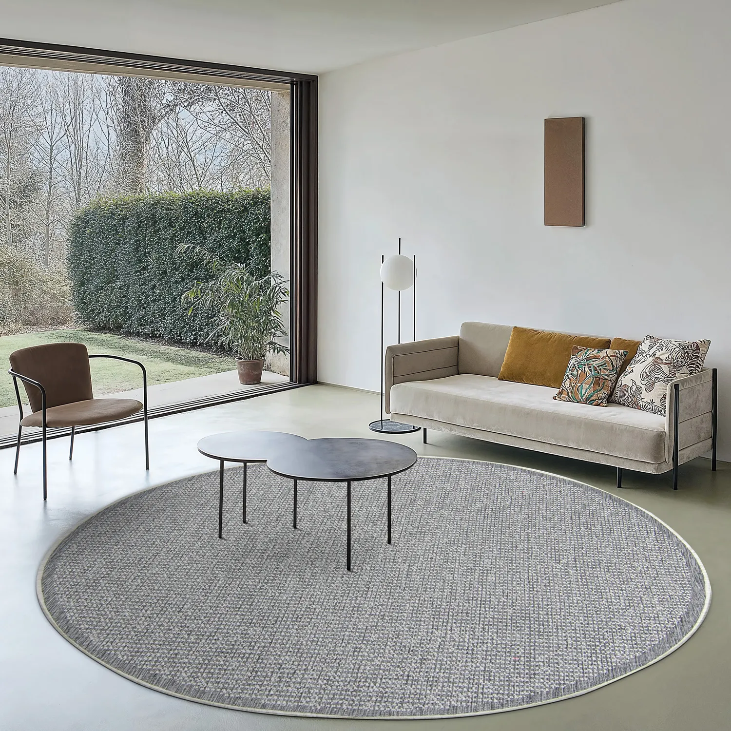 Rund Teppich - Tromsø (grau)