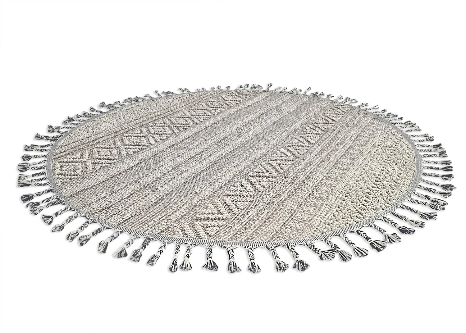 Runde Teppiche - Indoor/Outdoor Athena (grau)