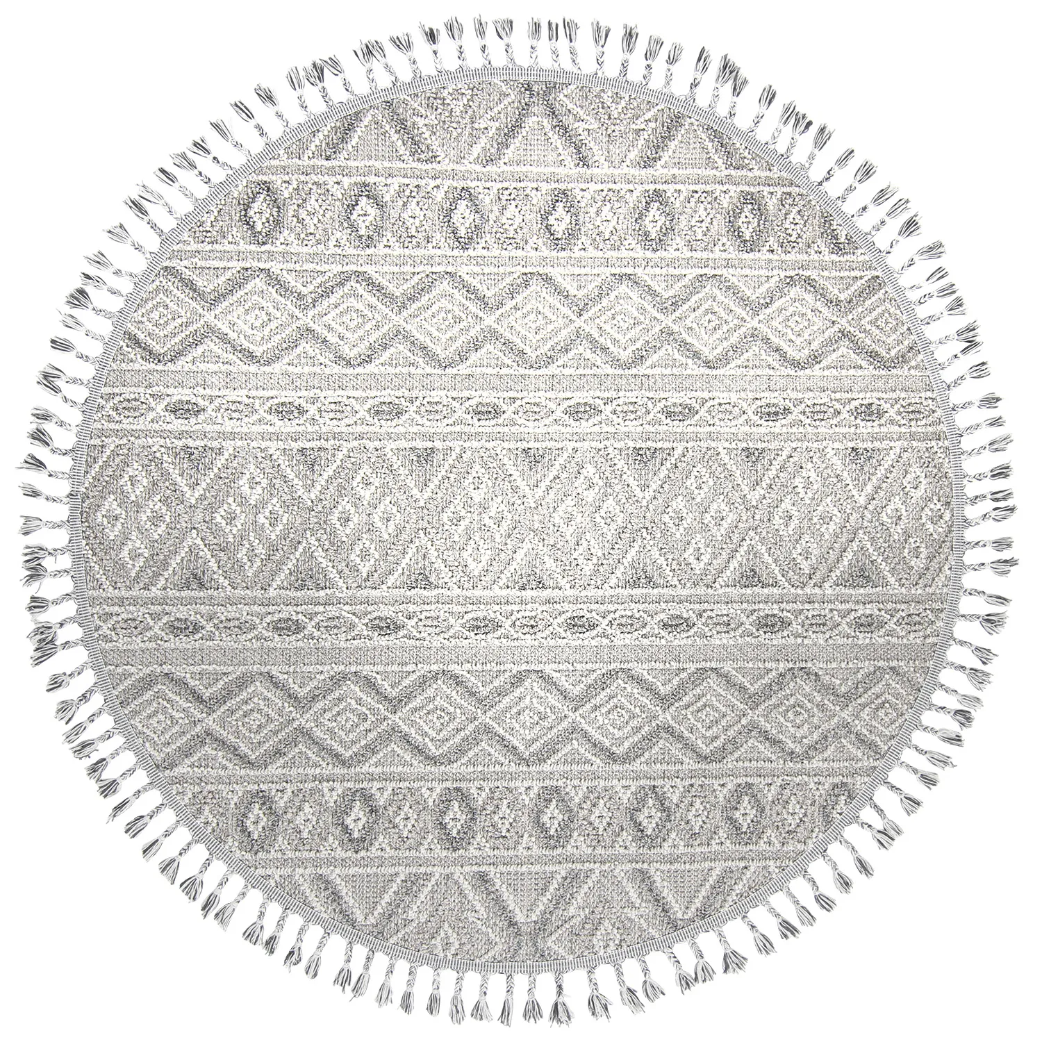 Runde Teppiche - Indoor/Outdoor Holland (grau)