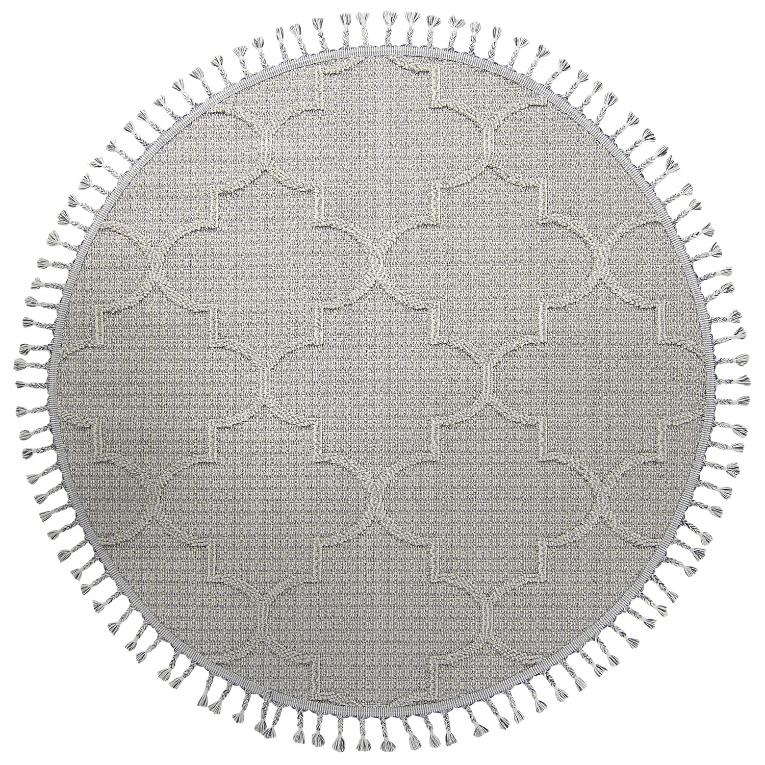 Runde Teppiche - Indoor/Outdoor Santos (grau)