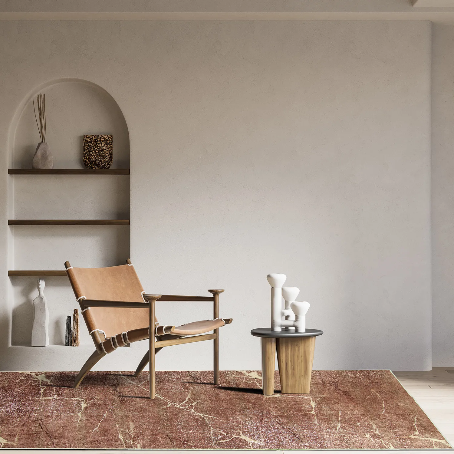 Wilton-Teppich - Nara (braun/gold)