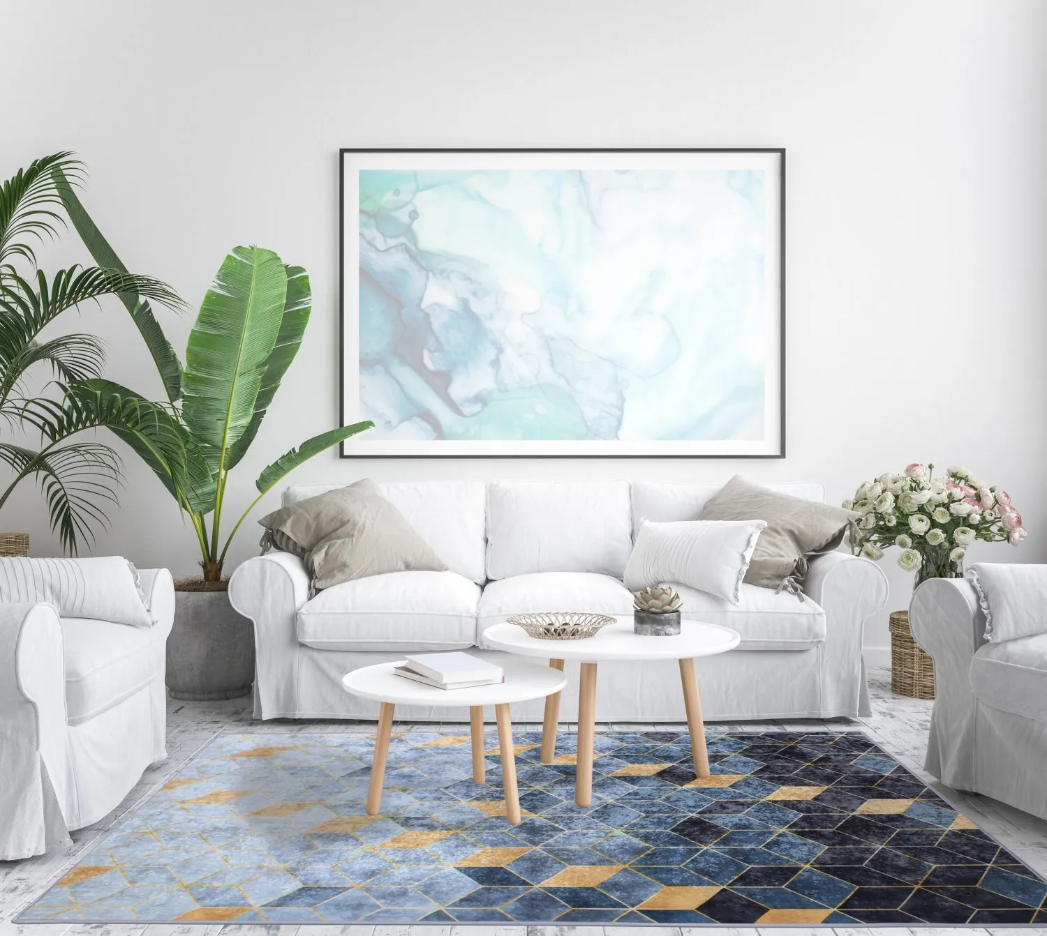 Wilton-Teppich - Brigooda (blau)