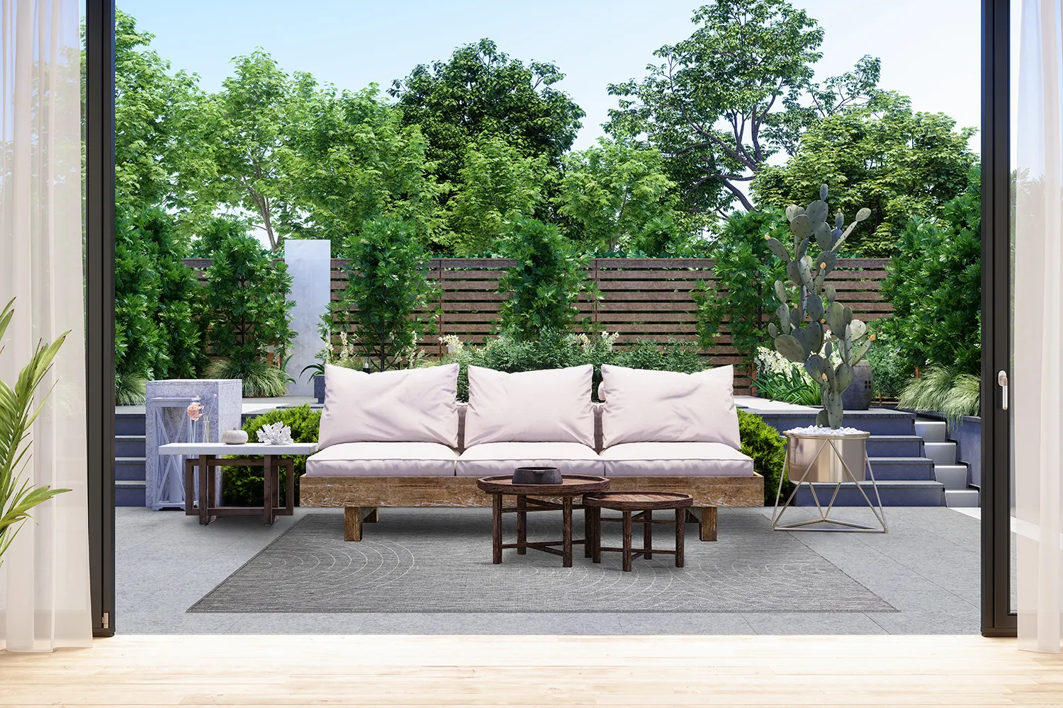 Teppich für innen und außen - Hayden (grau)