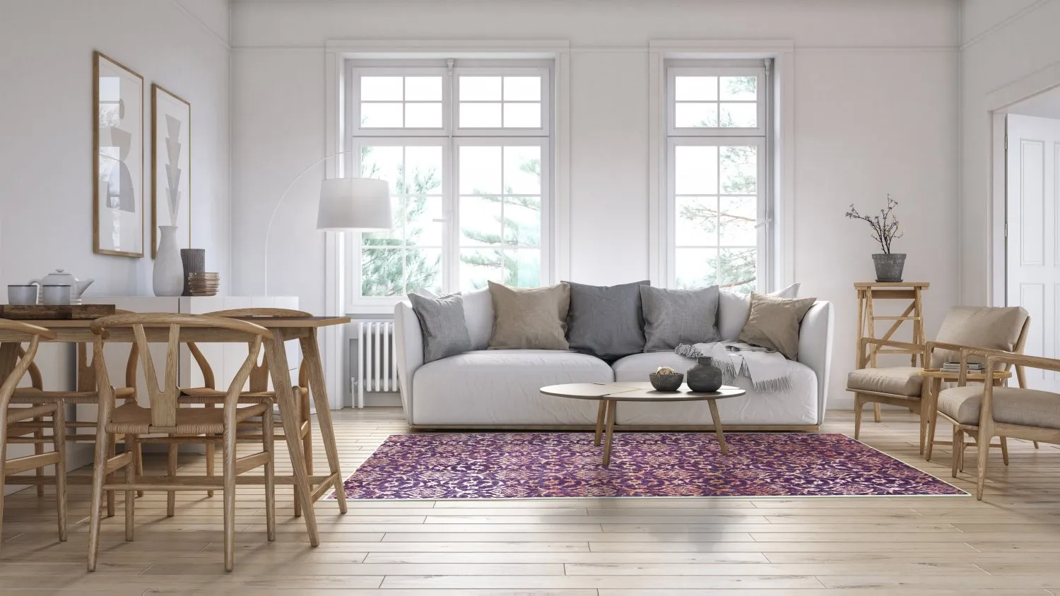 Wilton-Teppich - Palazzo (violett)