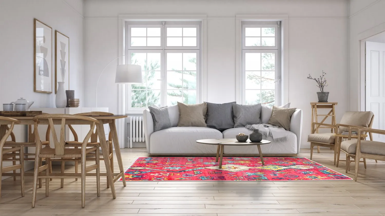 Wilton-Teppich - Misare (rosa/bunt)