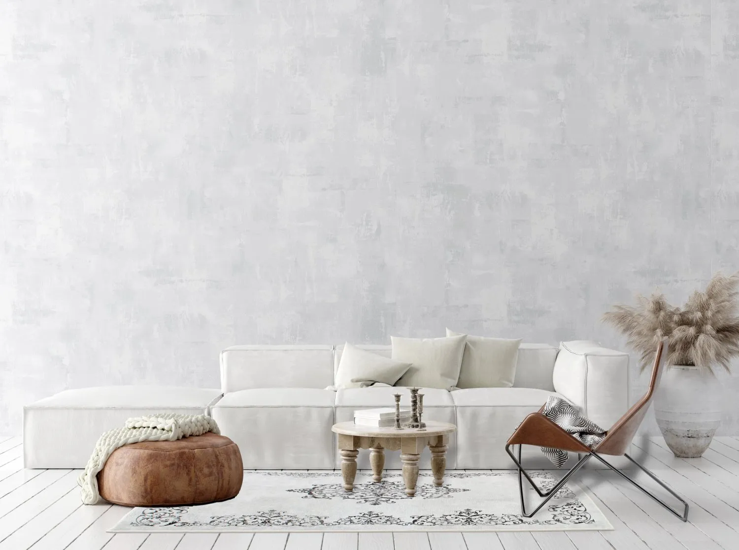 Wilton-Teppich - Santi (weiß/schwarz)