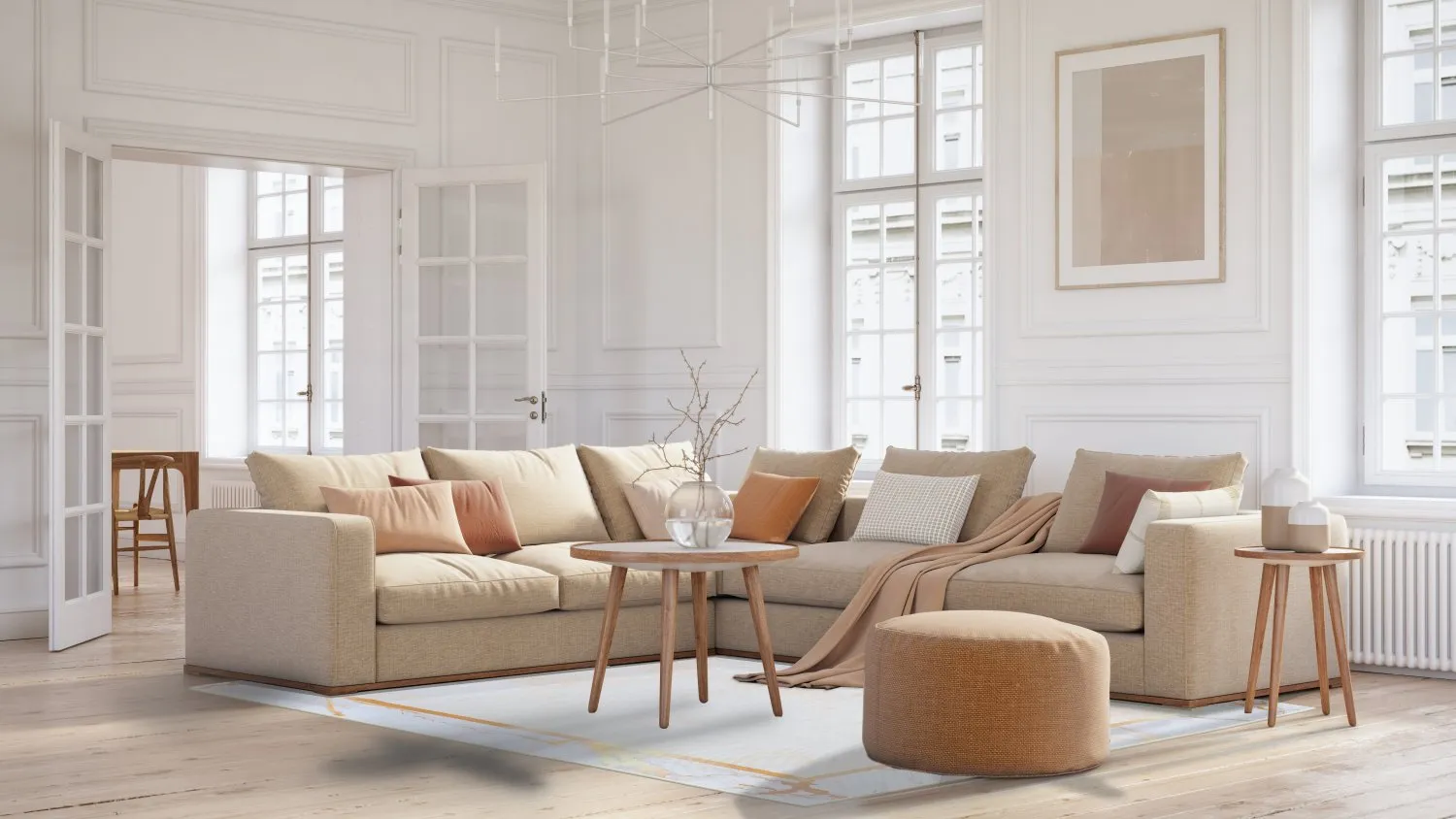 Wilton-Teppich - Cerasia (beige/weiß/gold)