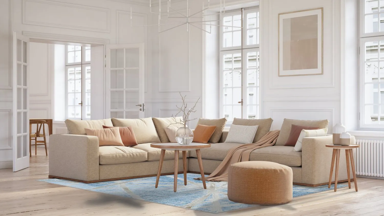 Wilton-Teppich - Lagos (blau)