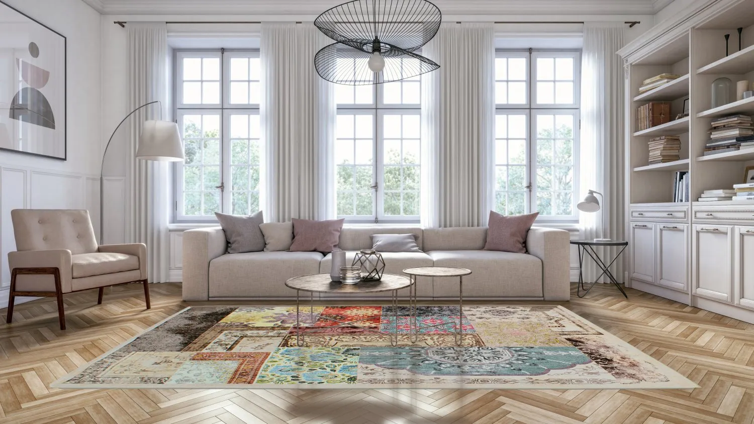 Wilton-Teppich - Linosa (bunt)