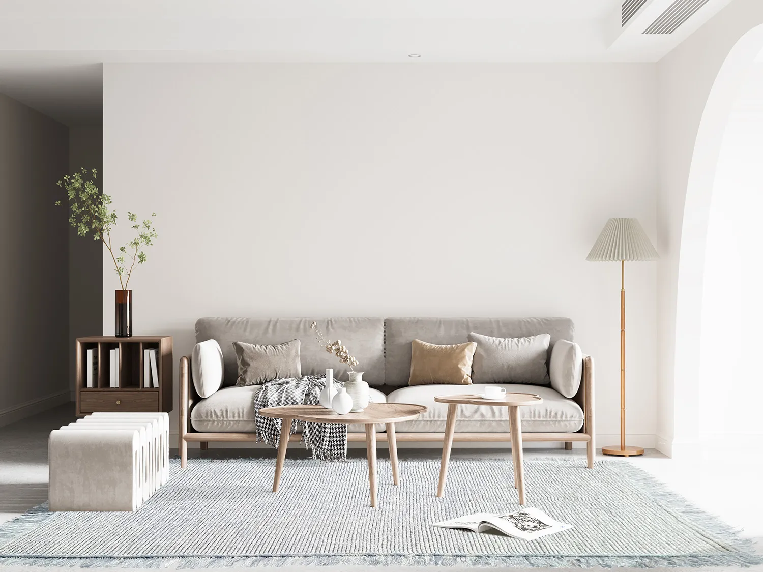 Tapis en laine - Pike (bleu)