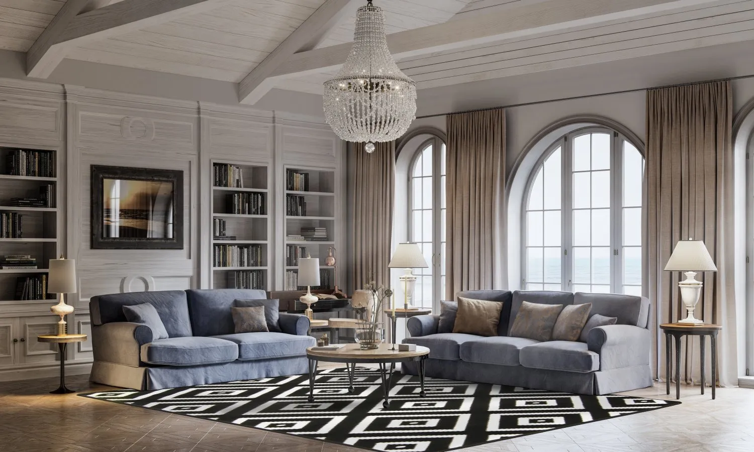 Wilton-Teppich - Florence Preston (schwarz)