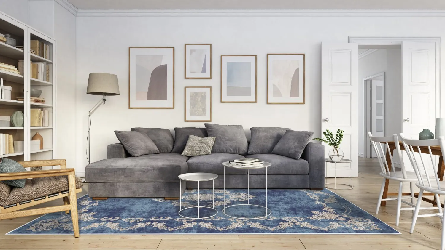 Wilton-Teppich - Taknis (blau)