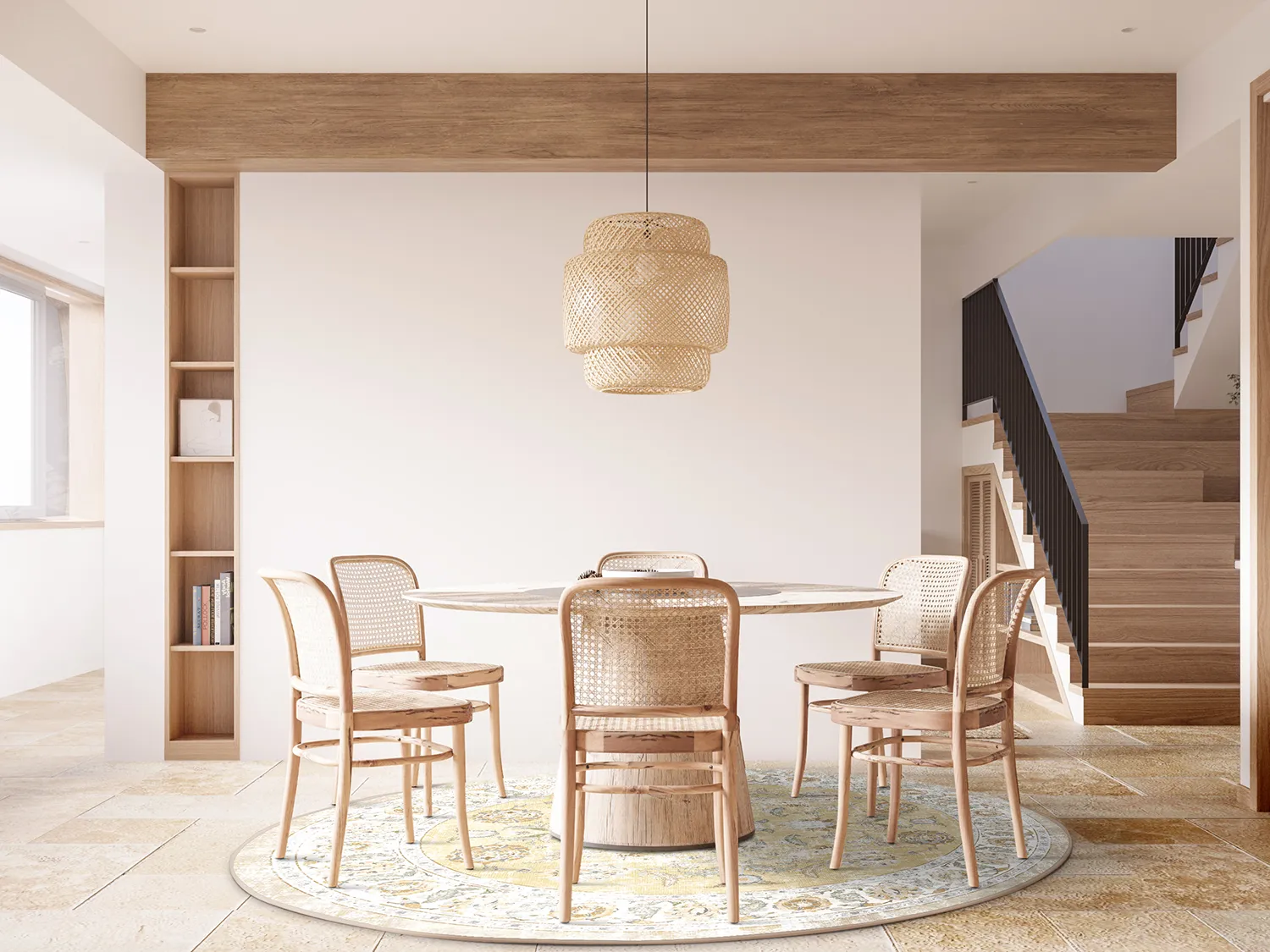 Tapis rond - Adeleine (ocre)