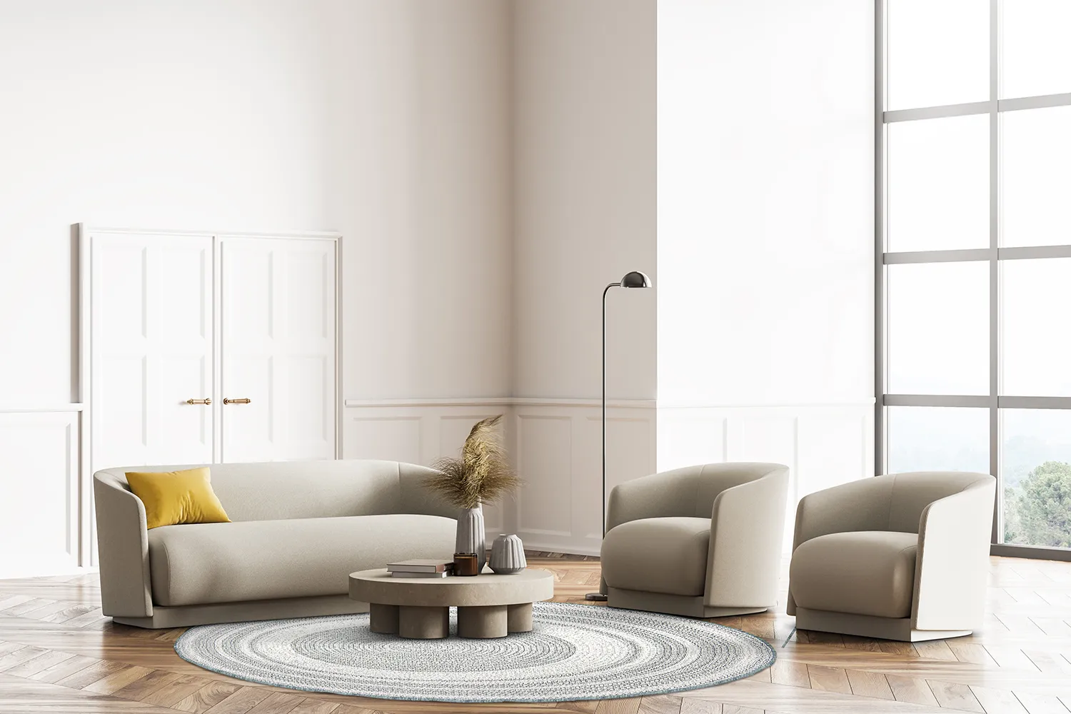 Runde Teppiche - Indoor/Outdoor Angus (grün)