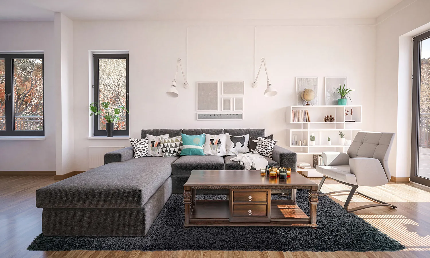 Hochflorteppiche - Antuco (dunkelgrau)