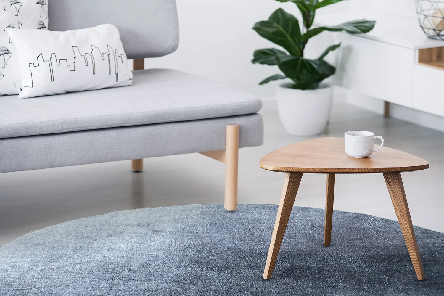 Rund Teppich - Artena (blau)