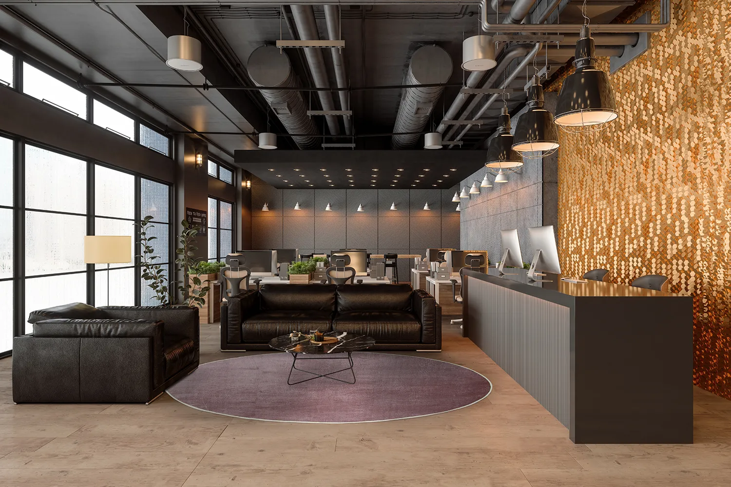 Rund Teppich - Artena (violett)