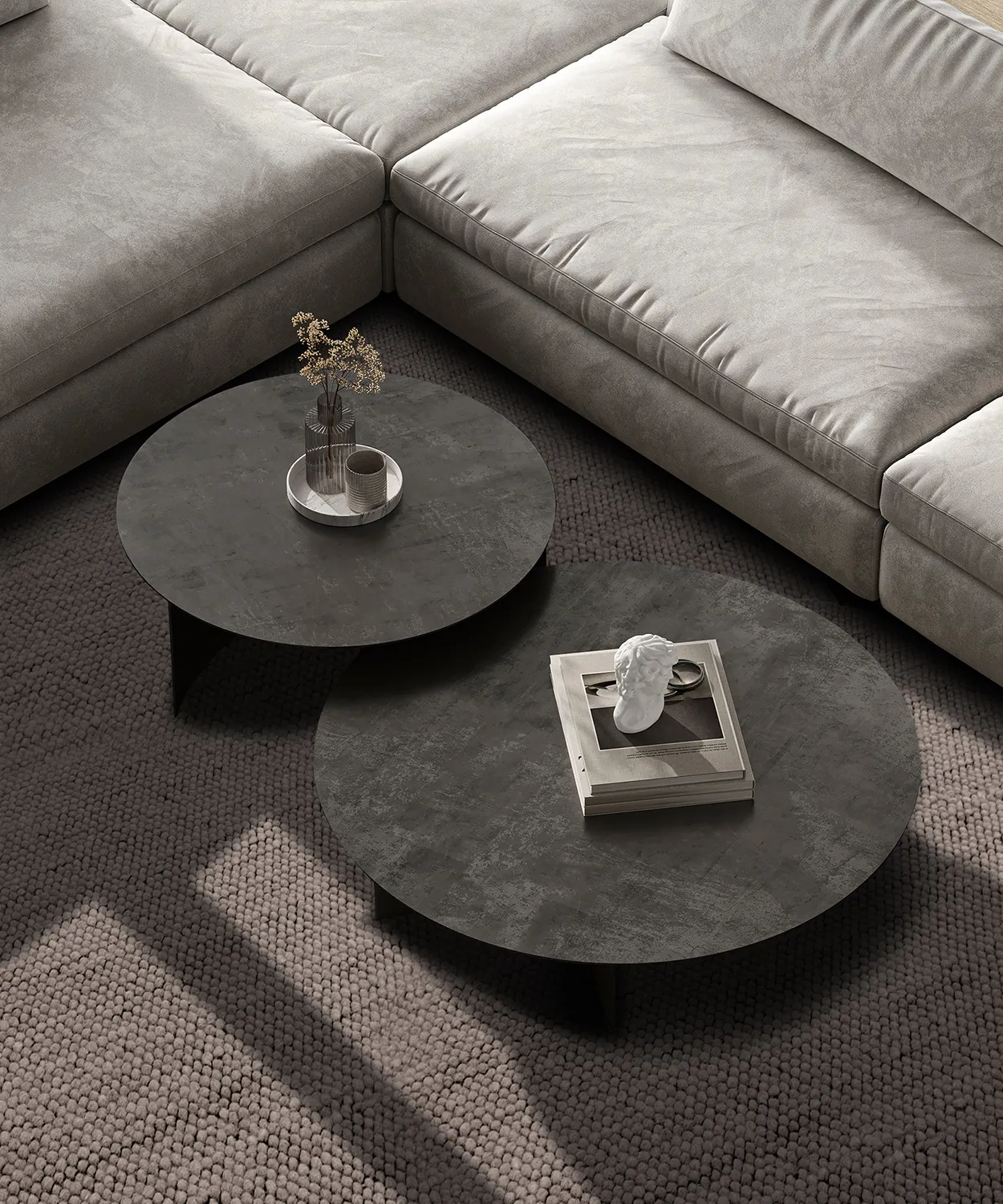 Runde Teppiche - Avafors Wool Bubble (braun)