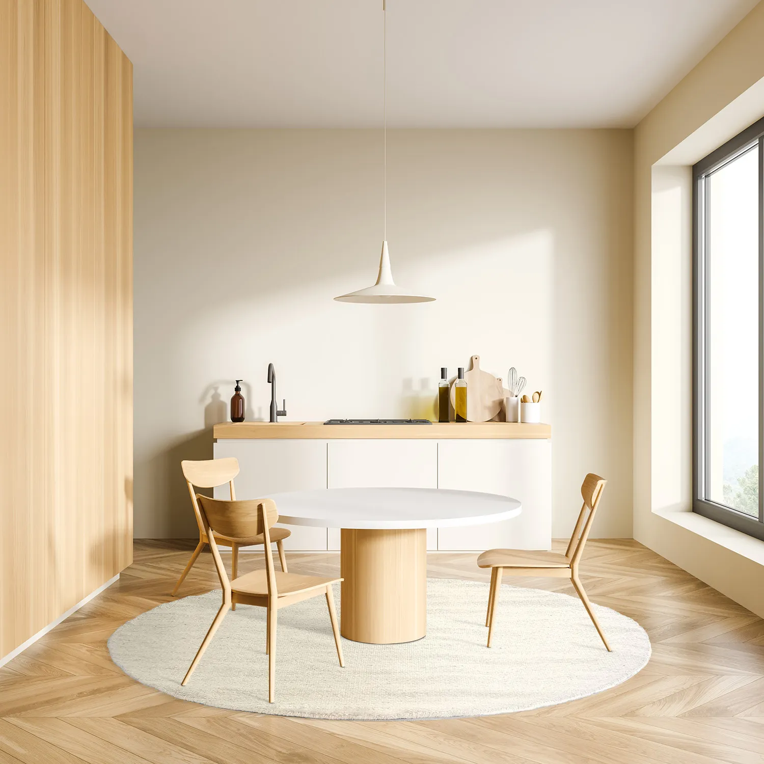 Runde Teppiche - Bibury (cream)