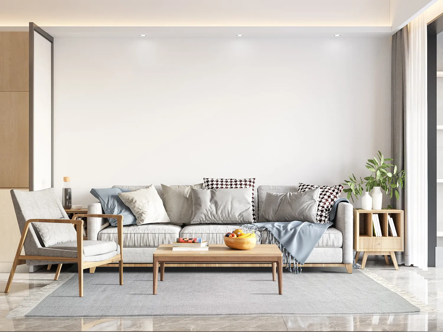 Wollteppich - Bibury (hellgrau)