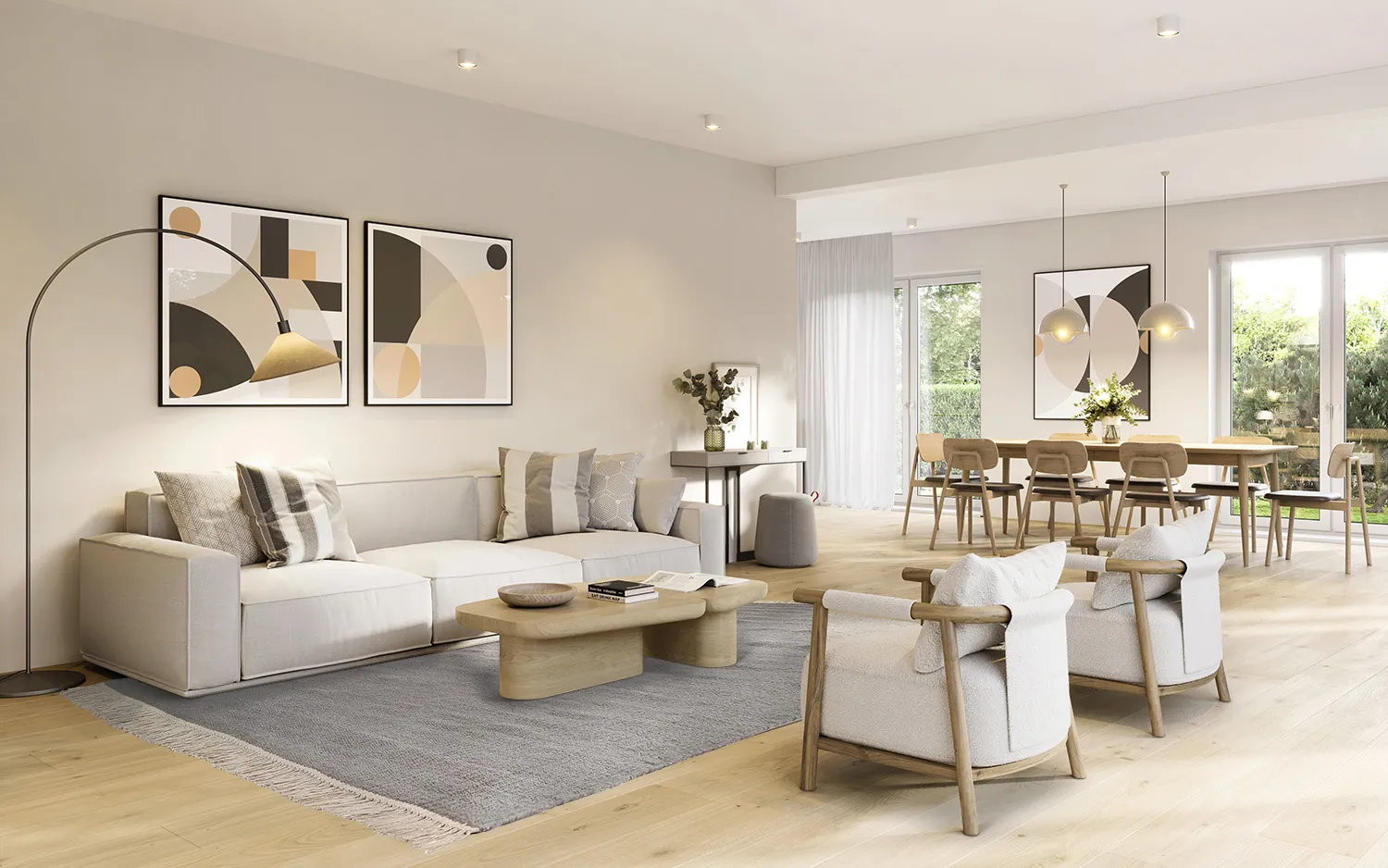 Wollteppich - Bibury (hellgrau)