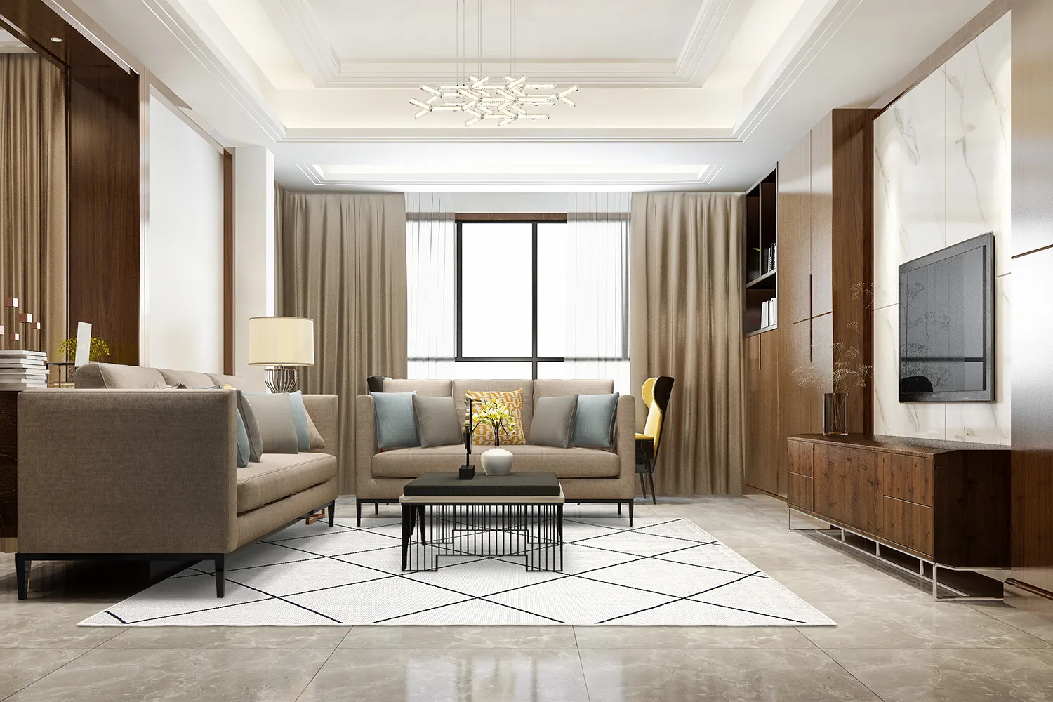 Teppich für innen und außen - Bodhi (schwarz)