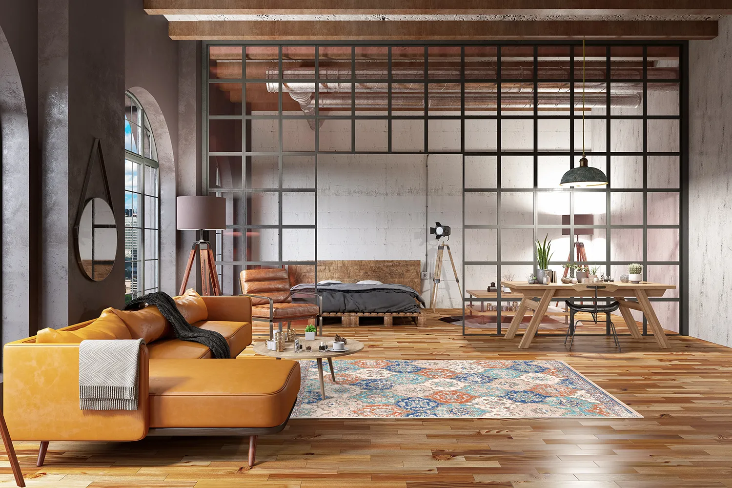 Wilton-Teppich - Bohemia (rosa/blau)