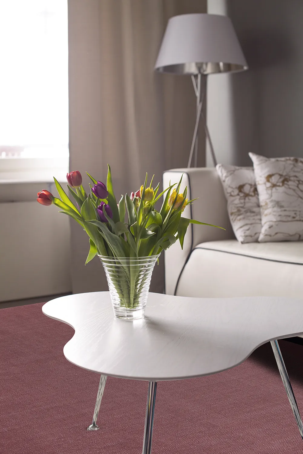 Tapis en coton - Billie (bordeaux)