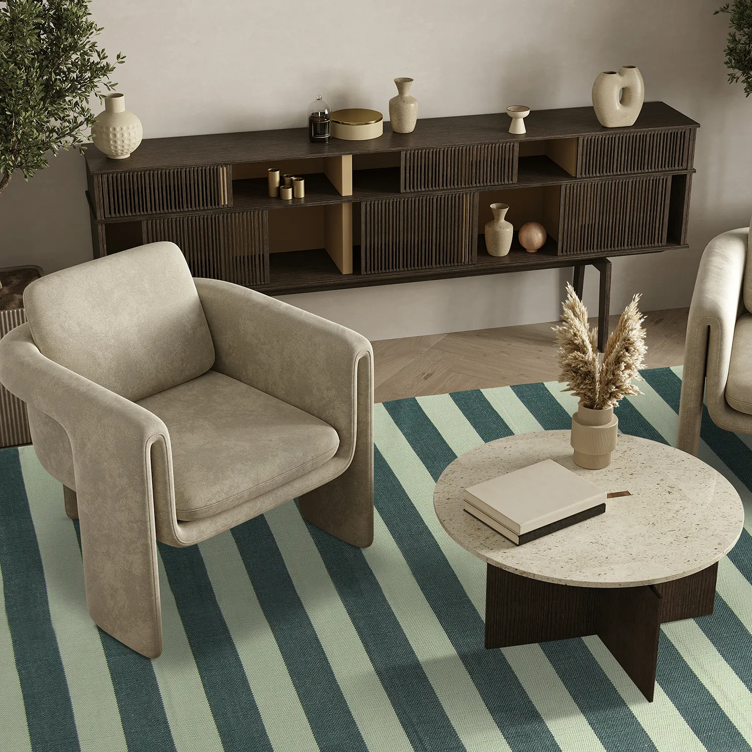 Baumwollteppich - Nilo (grün)