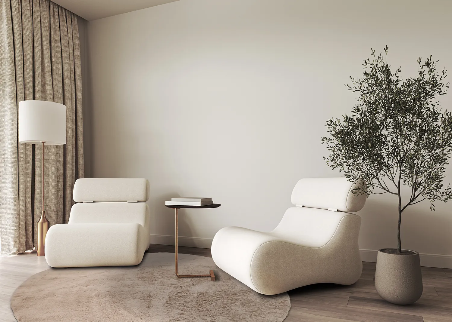 Runde Teppiche - Cloud Super Soft (taupe)