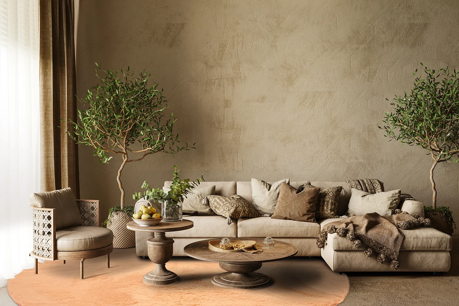 Runde Teppiche - Cloud Super Soft (terracotta)