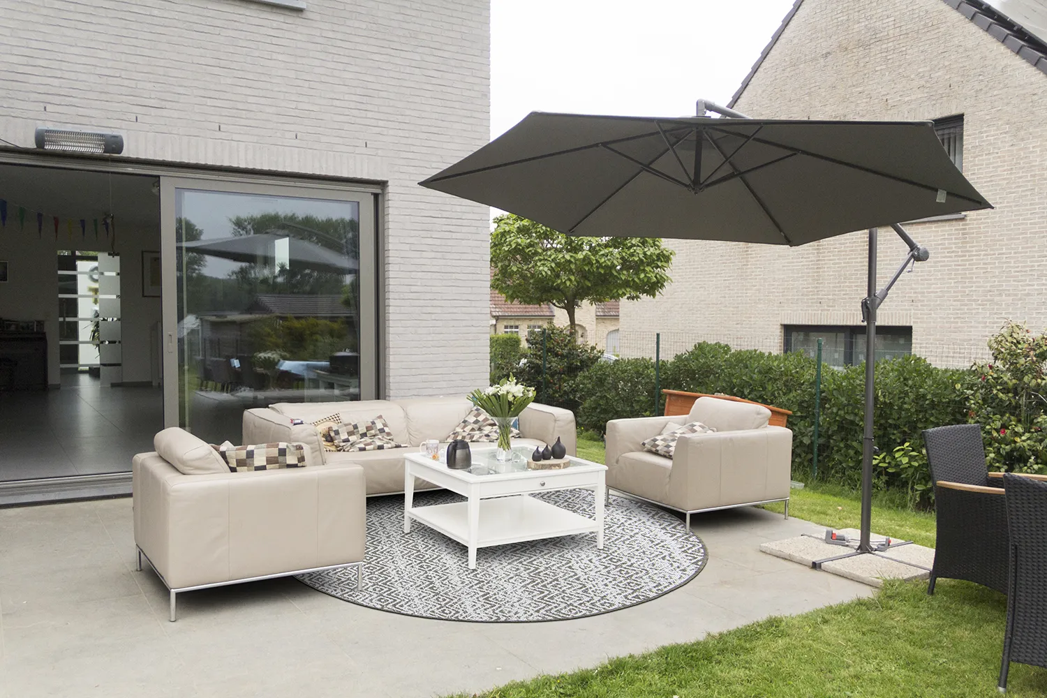 Tapis rond - Harstad (marron)