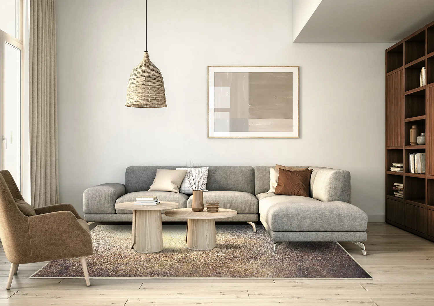 Wilton-Teppich - Oristano (braun/gold)