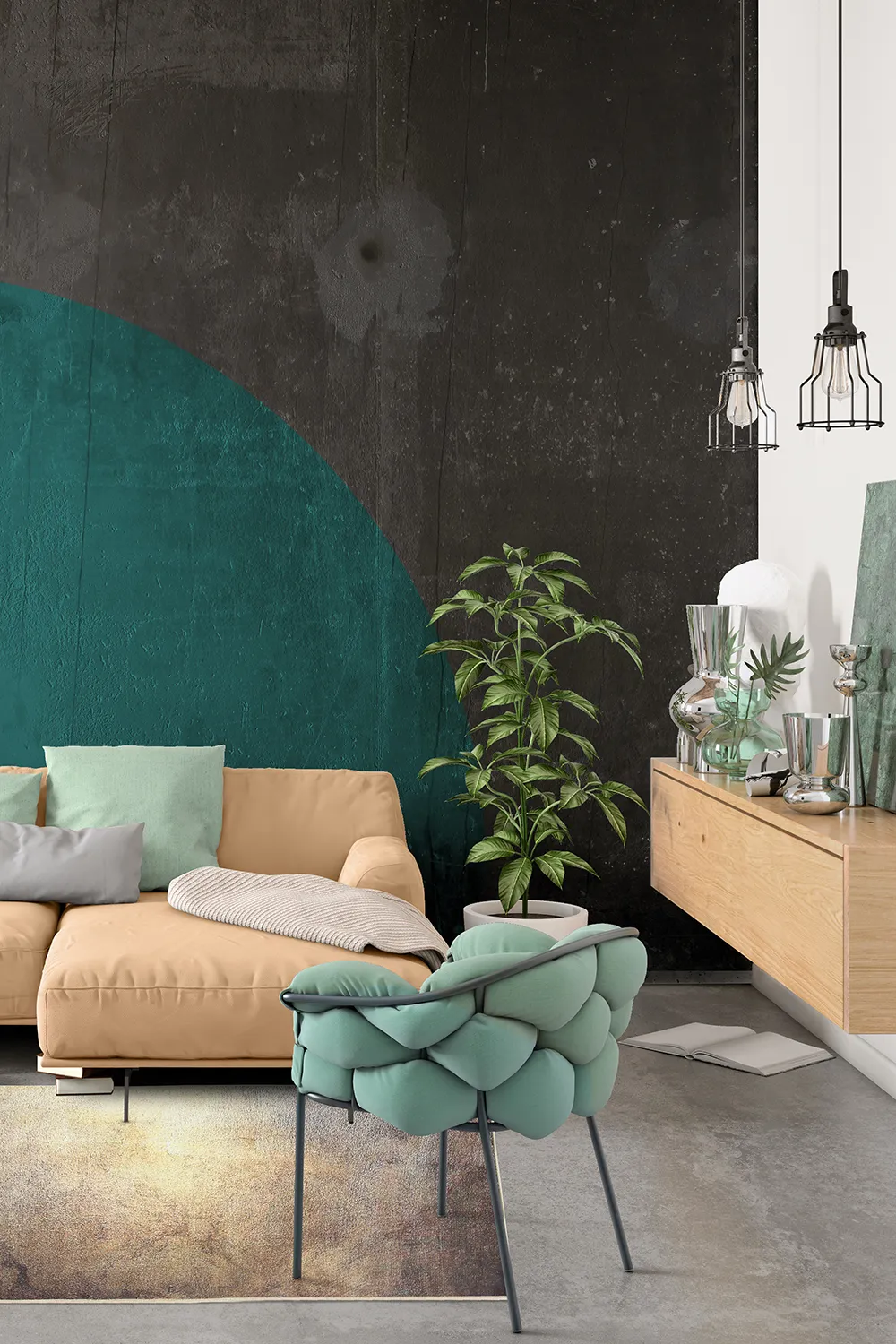 Wilton-Teppich - Oristano (braun/gold)