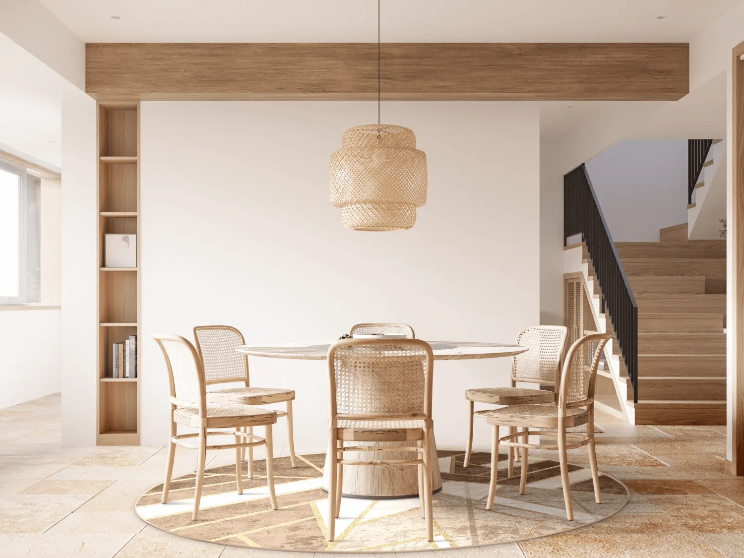 Rund Teppich - Amasra (beige)