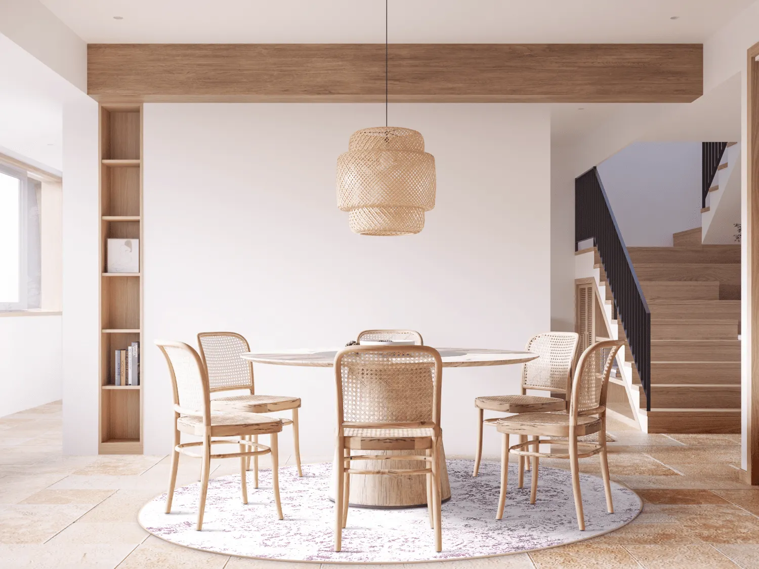 Rund Teppich - Denizli (rosa)