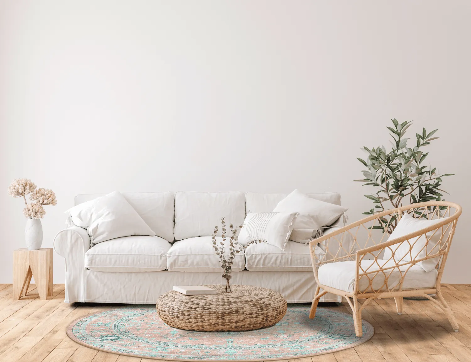 Tapis rond - Livley (rose)