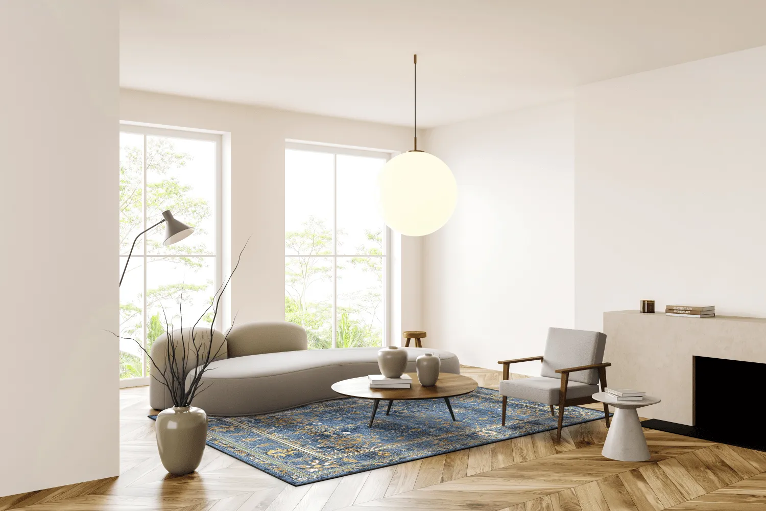 Wilton-Teppich - Livley (dunkelblau)