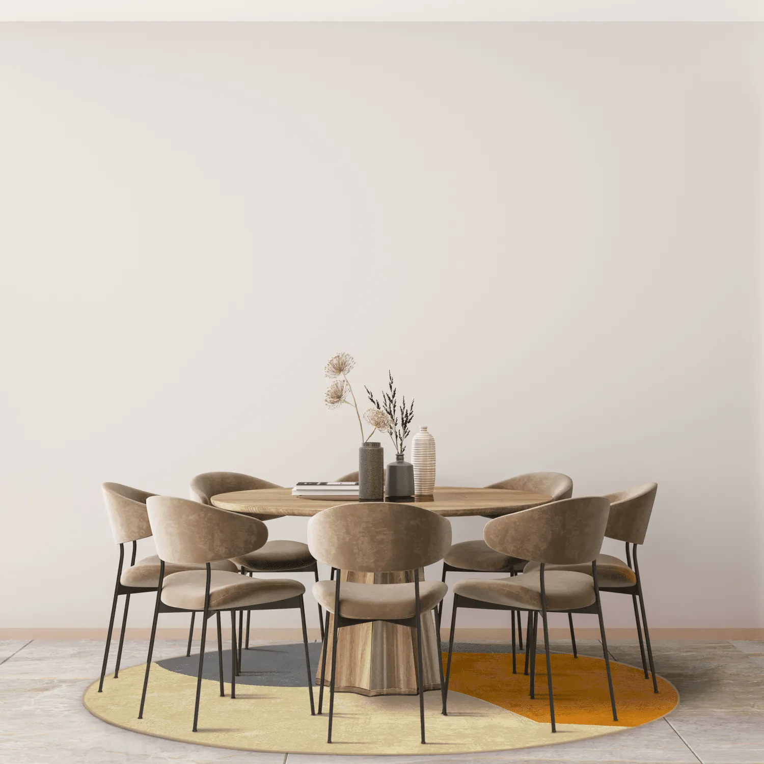 Rund Teppich - Lazio (grau/multi)