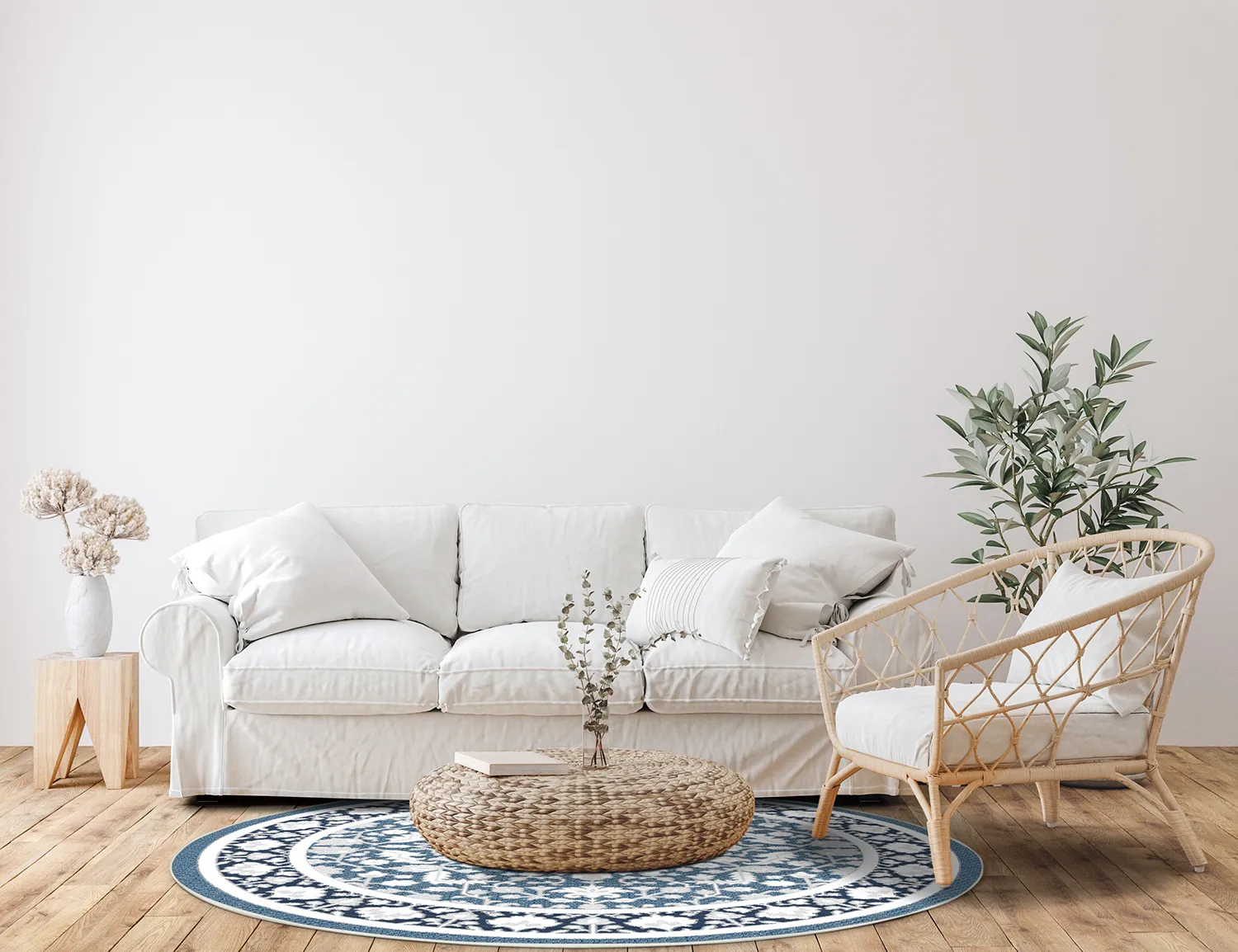 Runde Teppiche - Ember (blau)