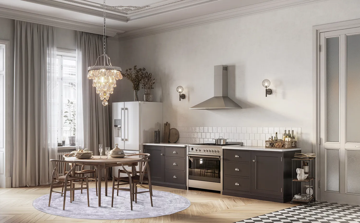 Rund Teppich - Gombalia (hellviolett)