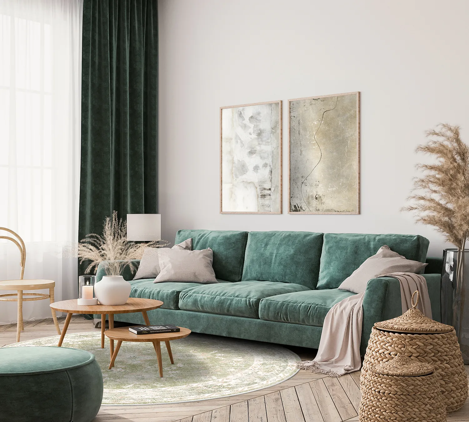 Runde Teppiche - Gombalia (hellgrün)