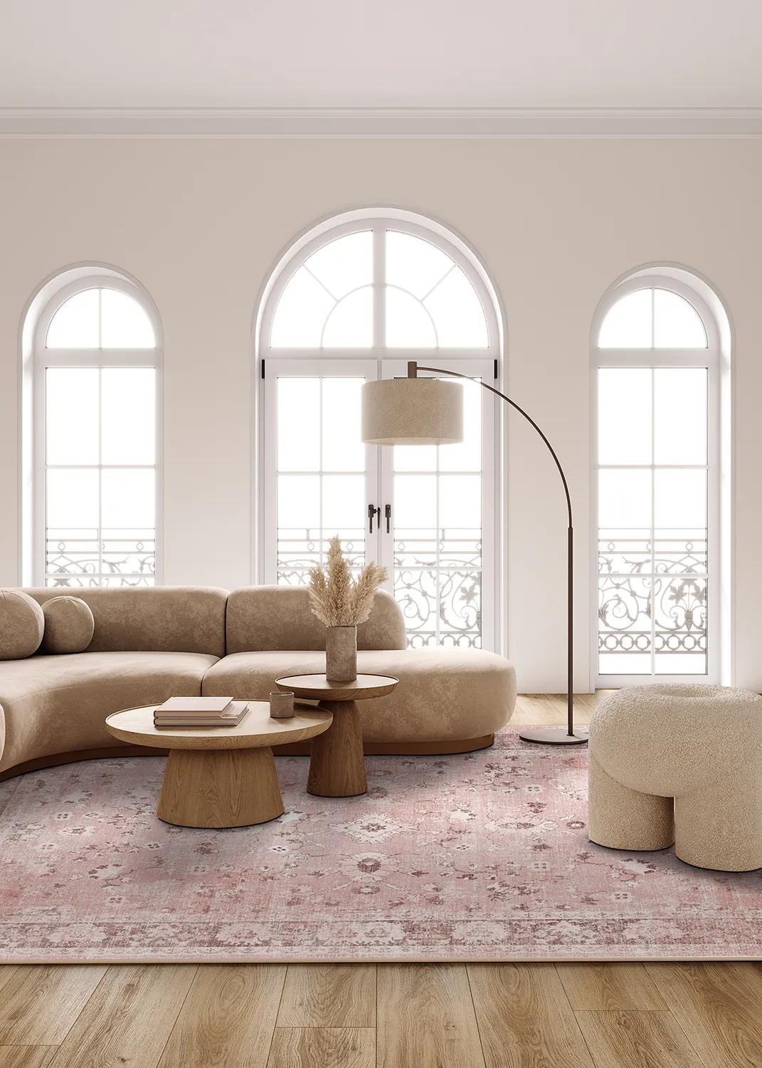 Wilton-Teppich - Gombalia (rosa)